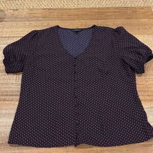 Banana Republic Black and Red Women's Blouse